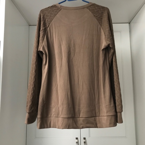 Women’s Top US L Long Sleeve Mocha Brown NWOT - Picture 2 of 7
